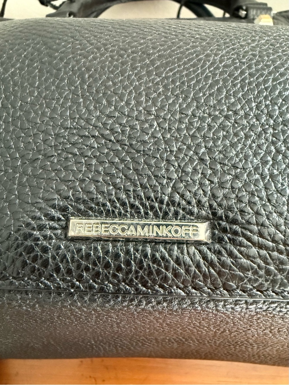 Rebecca Minkoff Black Pebbled Leather Crossbody Satchel - Picture 2 of 15